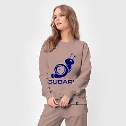 Костюм хлопковый женский Subaru, цвет: пыльно-розовый — фото 2
