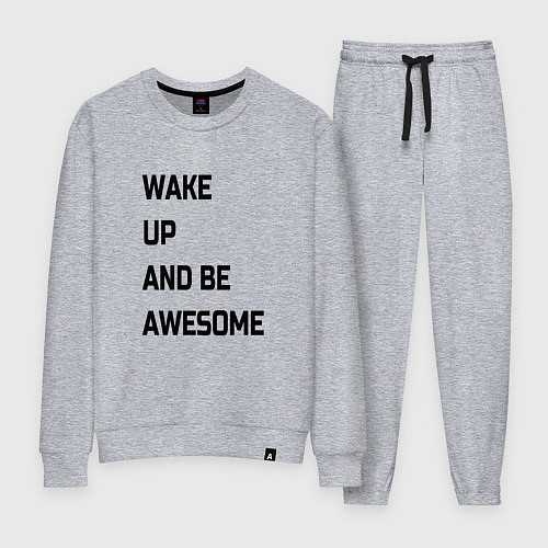 Женский костюм Wake up and be awesome / Меланж – фото 1