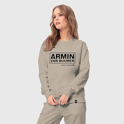 Костюм хлопковый женский Armin van Buuren, цвет: миндальный — фото 2