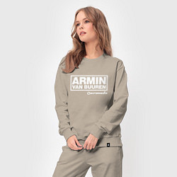 Костюм хлопковый женский Armin van Buuren, цвет: миндальный — фото 2