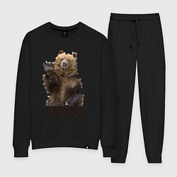 Костюм хлопковый женский Russia: Poly Bear, цвет: черный