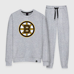 Костюм хлопковый женский Boston Bruins, цвет: меланж