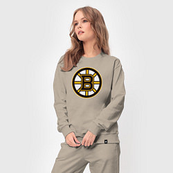Костюм хлопковый женский Boston Bruins, цвет: миндальный — фото 2