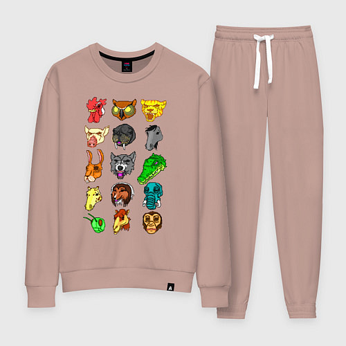 Женский костюм Hotline Miami Masks / Пыльно-розовый – фото 1