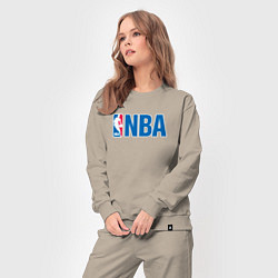Костюм хлопковый женский NBA, цвет: миндальный — фото 2