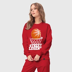 Костюм хлопковый женский Баскетбол, цвет: красный — фото 2