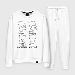 Костюм хлопковый женский Bart Emotions, цвет: белый