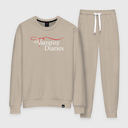 Костюм хлопковый женский The Vampire Diaries, цвет: миндальный
