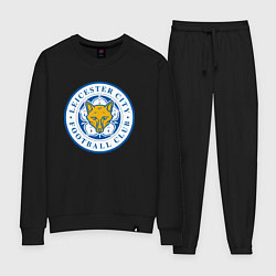 Костюм хлопковый женский Leicester City FC, цвет: черный