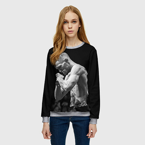 Женский свитшот Conor McGregor: Mono / 3D-Меланж – фото 3