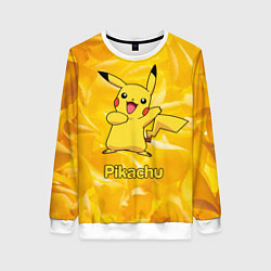 Свитшот женский Pikachu, цвет: 3D-белый