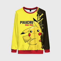 Свитшот женский Pikachu Pika Pika, цвет: 3D-красный