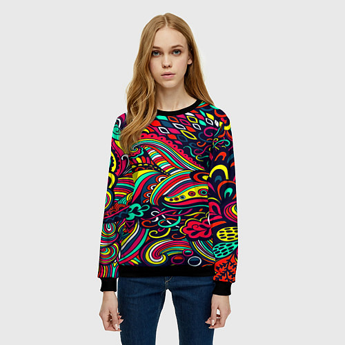 Женский свитшот Disquared / 3D-Черный – фото 3