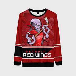 Свитшот женский Detroit Red Wings, цвет: 3D-черный