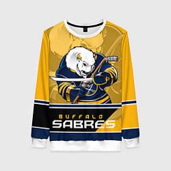 Свитшот женский Buffalo Sabres, цвет: 3D-белый