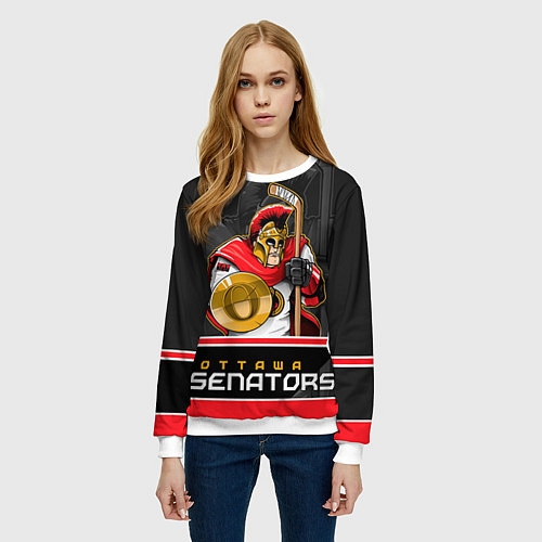 Женский свитшот Ottawa Senators / 3D-Белый – фото 3