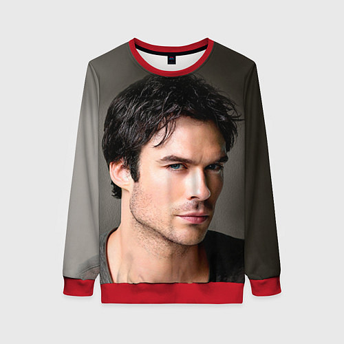 Женский свитшот Ian Somerhalder / 3D-Красный – фото 1