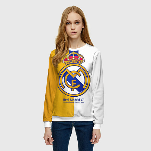 Женский свитшот Real Madrid CF / 3D-Белый – фото 3