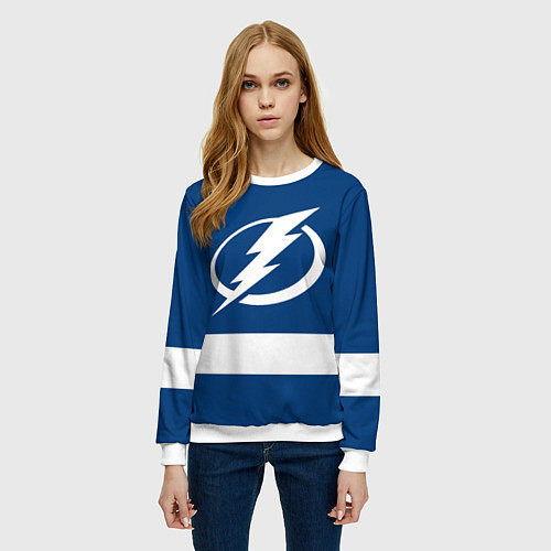 Женский свитшот Tampa Bay Lightning / 3D-Белый – фото 3