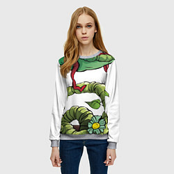 Свитшот женский Plants vs zombies, цвет: 3D-меланж — фото 2