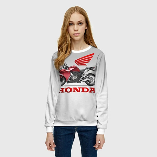 Женский свитшот Honda 2 / 3D-Белый – фото 3