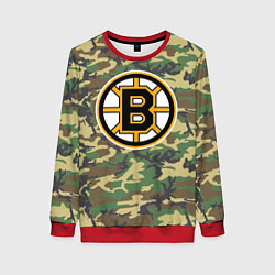 Свитшот женский Bruins Camouflage, цвет: 3D-красный