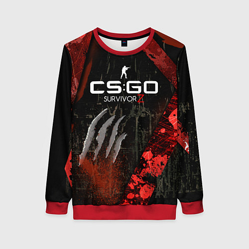 Женский свитшот CS:GO Survivor Z Style / 3D-Красный – фото 1