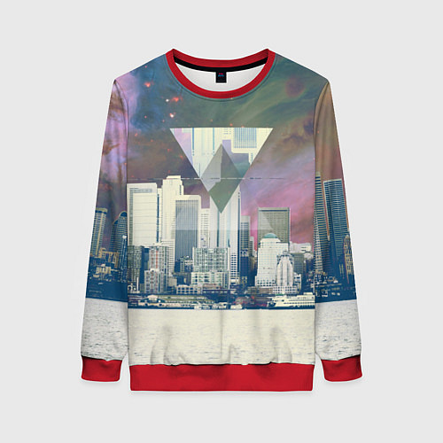 Женский свитшот Хипстер / 3D-Красный – фото 1