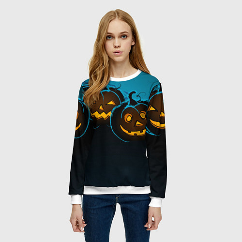 Женский свитшот Halloween3 / 3D-Белый – фото 3