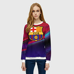 Свитшот женский ФК Барселона, цвет: 3D-белый — фото 2