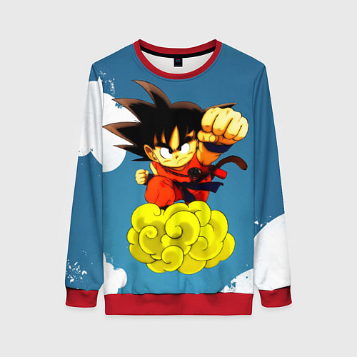 Женский свитшот Small Goku / 3D-Красный – фото 1