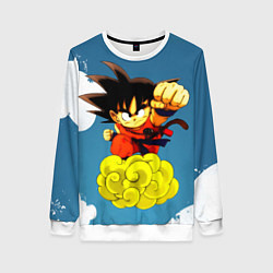 Свитшот женский Small Goku, цвет: 3D-белый