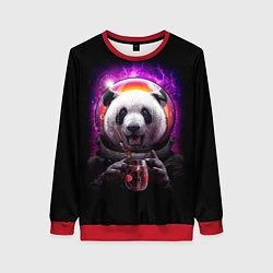 Свитшот женский Panda Cosmonaut, цвет: 3D-красный