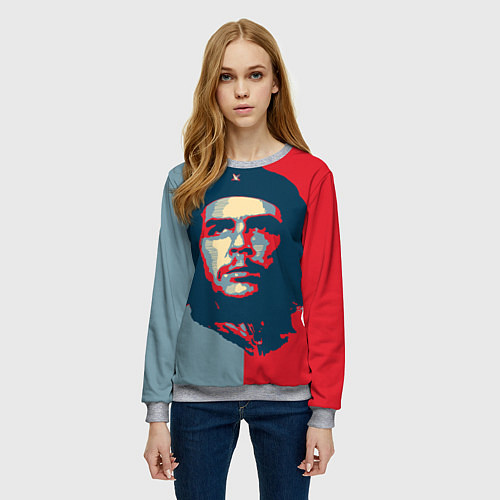 Женский свитшот Che Guevara / 3D-Меланж – фото 3