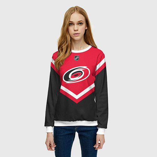 Женский свитшот NHL: Carolina Hurricanes / 3D-Белый – фото 3