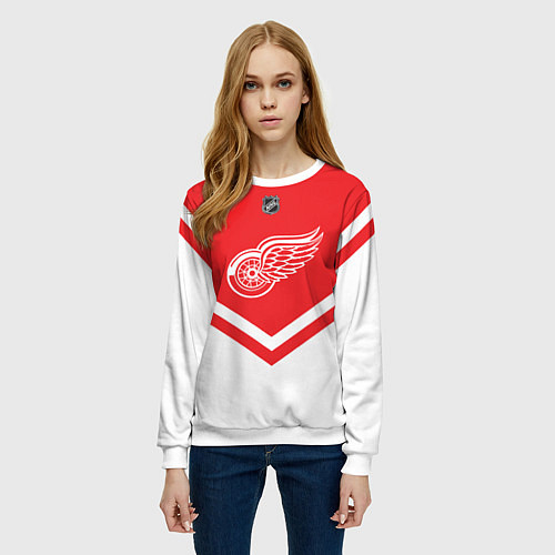 Женский свитшот NHL: Detroit Red Wings / 3D-Белый – фото 3