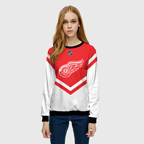 Женский свитшот NHL: Detroit Red Wings / 3D-Черный – фото 3