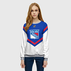 Свитшот женский NHL: New York Rangers, цвет: 3D-меланж — фото 2