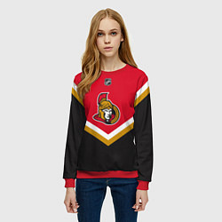 Свитшот женский NHL: Ottawa Senators, цвет: 3D-красный — фото 2