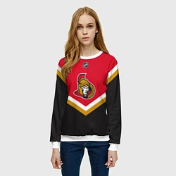 Свитшот женский NHL: Ottawa Senators, цвет: 3D-белый — фото 2