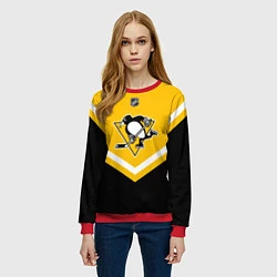 Свитшот женский NHL: Pittsburgh Penguins, цвет: 3D-красный — фото 2