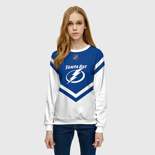 Женский свитшот NHL: Tampa Bay Lightning / 3D-Белый – фото 3