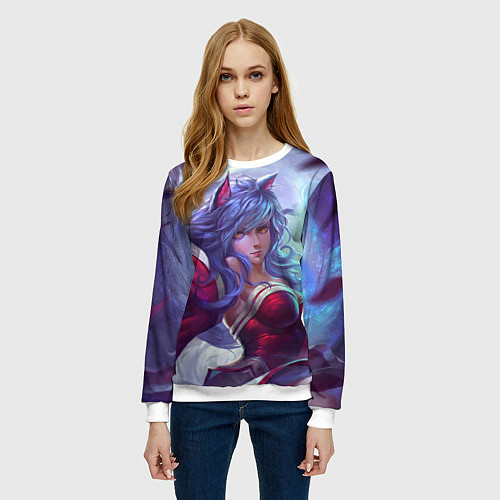 Женский свитшот Red Dress / 3D-Белый – фото 3