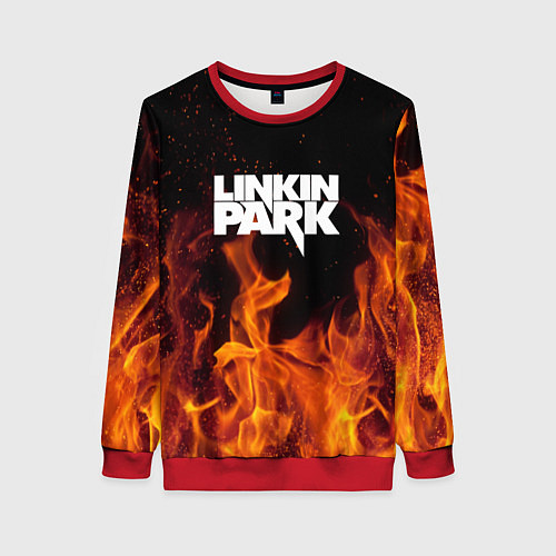Женский свитшот Linkin Park: Hell Flame / 3D-Красный – фото 1