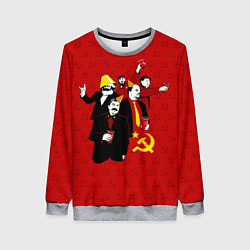 Свитшот женский Communist Party, цвет: 3D-меланж