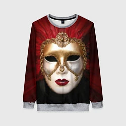 Свитшот женский Венецианская маска, цвет: 3D-меланж