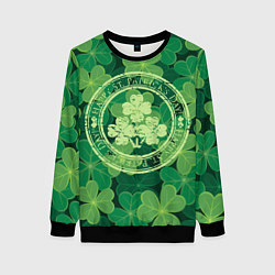 Свитшот женский Ireland, Happy St. Patricks Day, цвет: 3D-черный