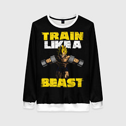 Свитшот женский Train Like a Beast, цвет: 3D-белый