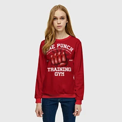 Свитшот женский One Punch Gym, цвет: 3D-красный — фото 2