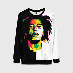 Свитшот женский Bob Marley: Colors, цвет: 3D-черный